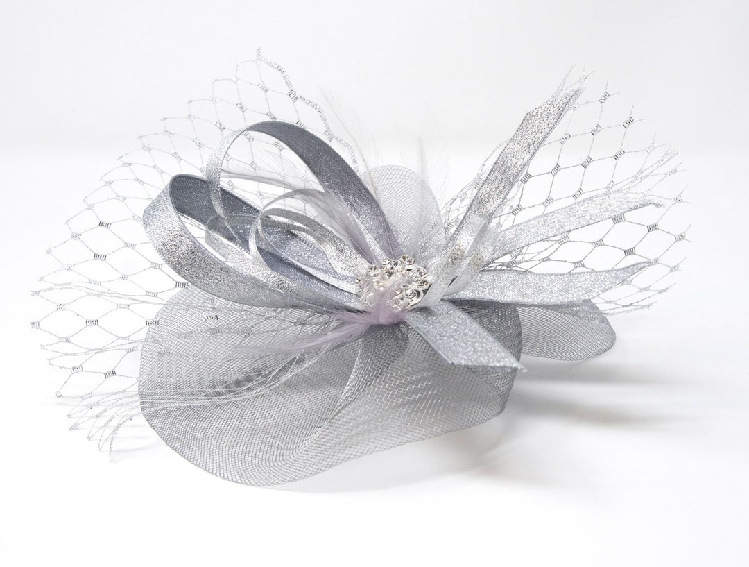 7. Navy Blue Fascinator Comb for Short Hair - wide 1
