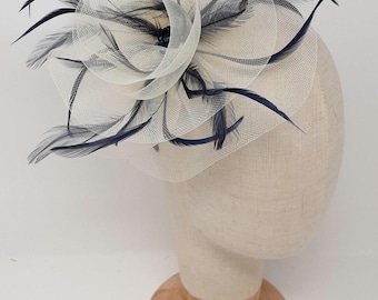 Tocado Con Plumas Y Diadema Para Boda, Sombreros De Flores, Tocados De Bola De Cóctel, Diadema Estrecha, Negro -, Talla única