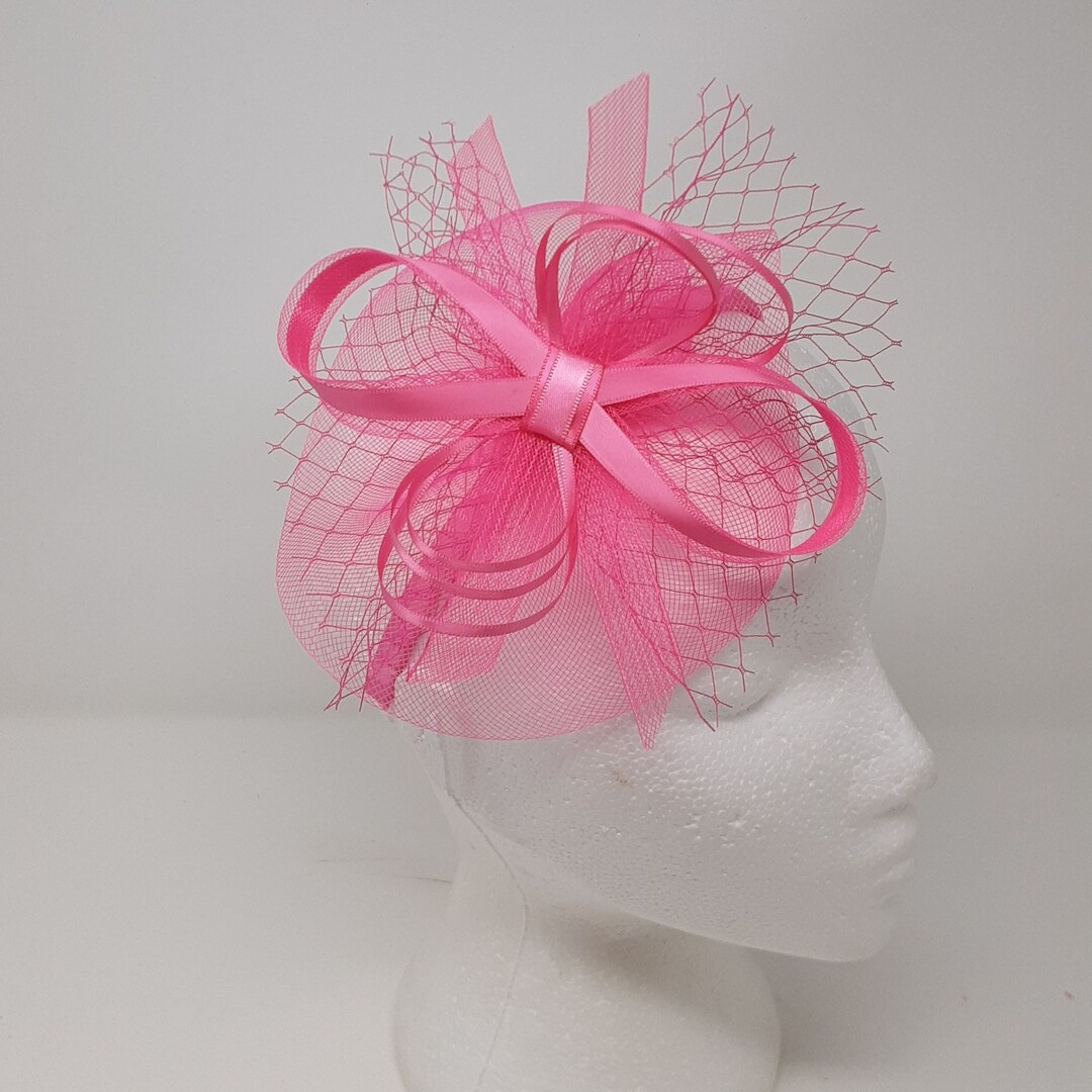 Sister PAC Woven Fascinator With Spirals Natural/pink