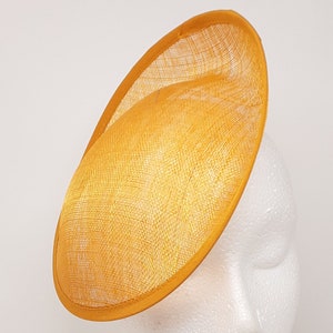 Sinamay DIY hatinator fascinator base 23cm. mustard