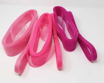 Pink,  hot pink or fuchsia crinoline for milinery fascinator DIY. Sold by the meter