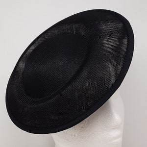 DIY hatinator fascinator base 26cm. Black