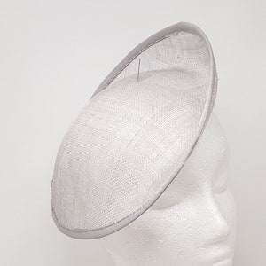 Sinamay DIY hatinator fascinator base 23cm. grey