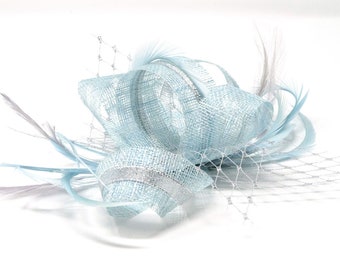 Silver Fascinator on a Clip Comb 