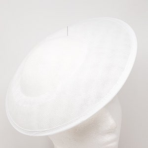 DIY hatinator fascinator base 26cm. White