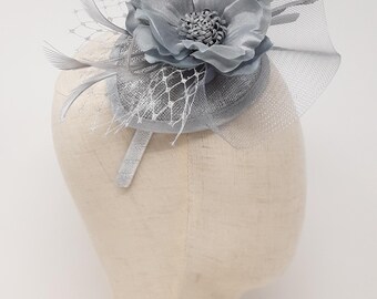 Fascinator (chapeau Cocktail) Gris - Neuf Sans étiquette - Accessoire Pour Mariage, Courses