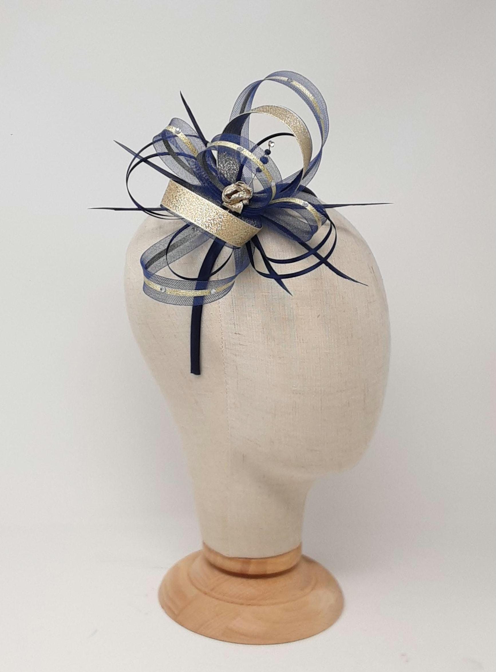 Bohend Cappello Fascinator Fiore Pillbox Cappelli Derby con fiocco vintage Strass per matrimonio Tea Party Accessori per capelli per donne e ragazze (nero