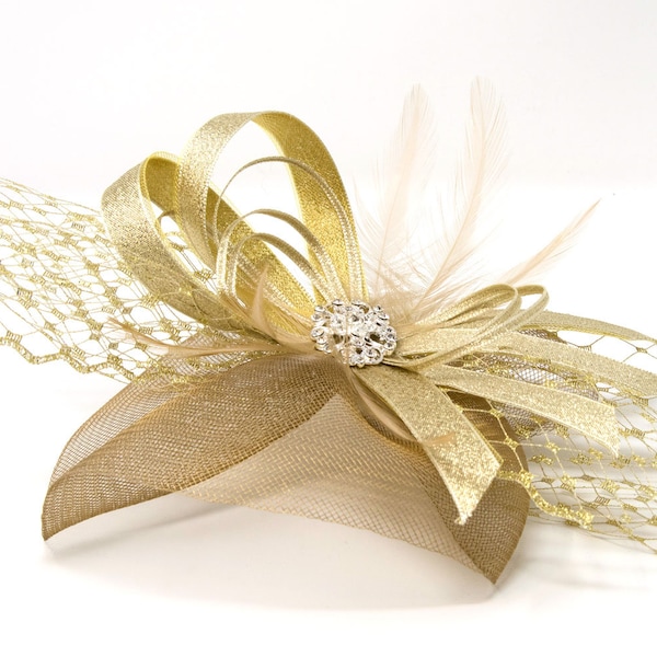 Gold Fascinator Etsy
