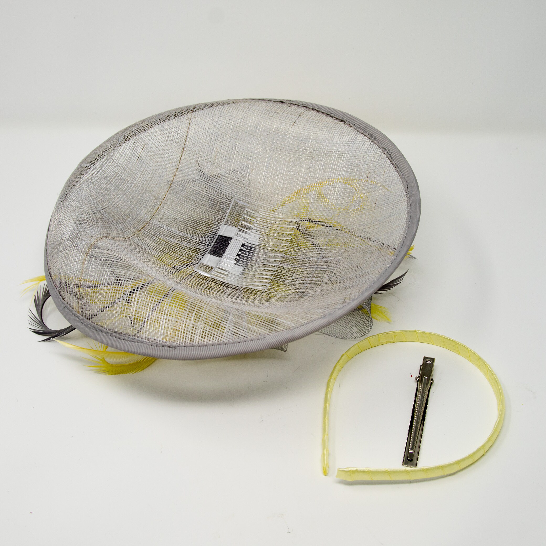Lemon Yellow Hatinator Style Fascinator 