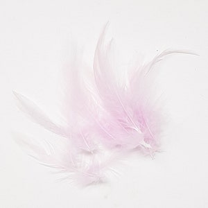 Rose pink or blush pink feathers for hat making, coque, biots, turkey and hackle milinery fascinator DIY.