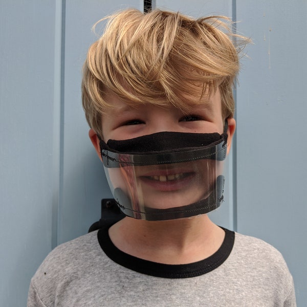 Kid's and Adult's See Through Mask with Raccoons