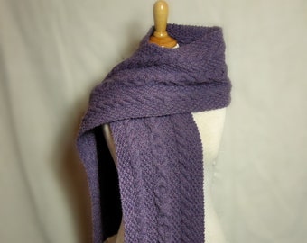 Extra long Woman Scarf - extra long scarf for women - women celtic long scarf  - very soft yarn - wool and alpaca - ALERA heather