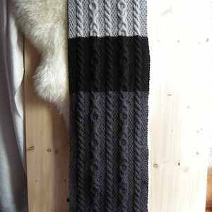 Extra long stole - extra long aran stole - very soft yarn - pure new wool