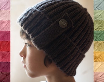 Handknit fisherman beanie in pure new wool - VASCO choose your color !