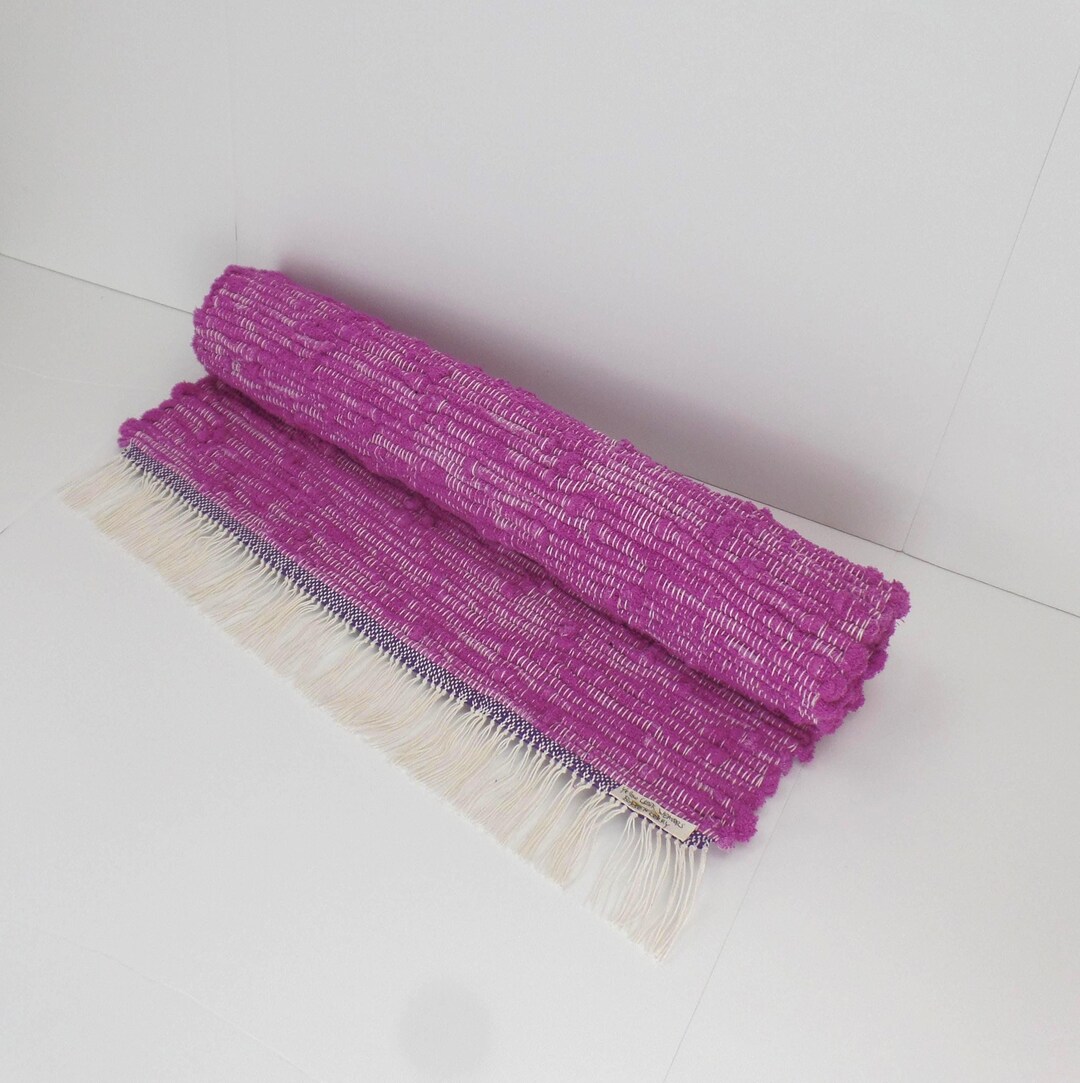 Boysenberry, Handwoven Purple Rag Rug: USA Made, Machine Washable - Etsy