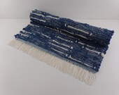 Sailor Too, a handwoven rag rug, hand dyed and made especially for you. This rug is color fast, wash fast, and machine washable.