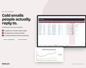 Cold Email Templates and Outreach Tracker Spreadsheet for B2B Sales, Google Sheets Excel