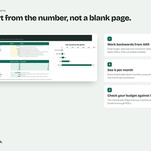 B2B SaaS Go-To-Market Plan Template, Pipeline Calculator Spreadsheet, Google Sheets Excel Bild 3