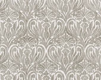 4 Colors- Pinch Pleat Curtains in Joash Damask Flint Slub Blend - Lining  Options Available, Blackout, Cotton, Dimout