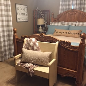Greige Ecru Taupe White Buffalo Check Curtains - Rod Pocket - 84 96 108 or 120 Long by 24 or 50 Wide - Optional Blackout Lining