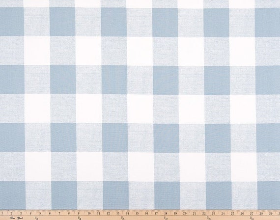 Cashmere Blue And White Buffalo Check Curtains Rod Pocket Etsy