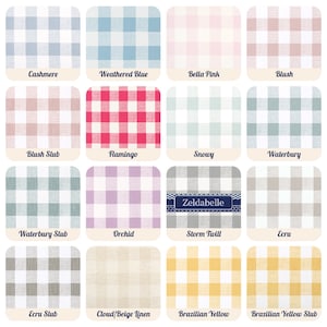 32 Colors Available - Pair of Pinch Pleat Panels in Buffalo Check Curtains - Lining Options Available, Blackout, Cotton, Dimout