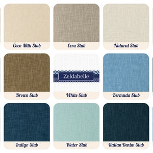 29 Colors- Rod Pocket- Solid Textured Slub Blend - Four Widths 24, 50, 73, 100 - Lining Options Available