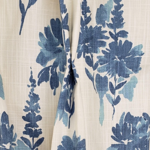 Pair of Pinch Pleat Panels in Indigo ...
