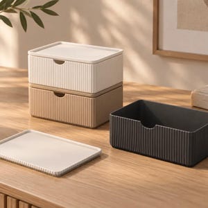 Modular Storage Box Desk Organizer Minimalist Home Office Accessory | 3D Print Tech