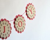 JOY Banner - Mantle Decor - Holiday Decoration - Peace Love Joy
