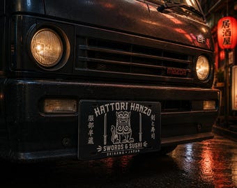 Hattori Hanzo - License Plate - Laser Engraved
