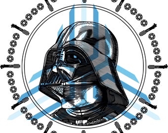 Darth Vader Clock SVG