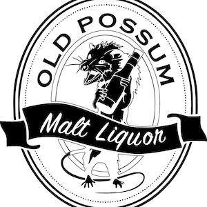 Etiqueta de licor de malte Old Possum