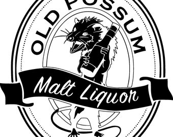 Old Possum Malt Liquor Lable