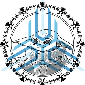 Grogu Clock SVG