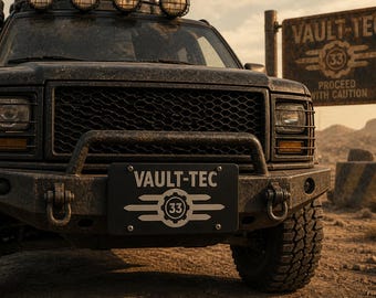 Vault Tech - Vault 33 - License Plate - Laser Engraved