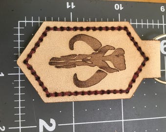 Mandalorian Leather Key Chain