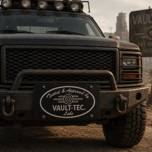 Vault Tech License Plate - Laser Engraved