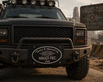 Vault Tech License Plate - Laser Engraved