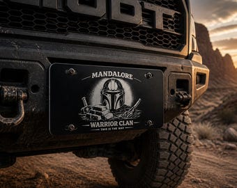 Mandalore License Plate - Laser Engraved