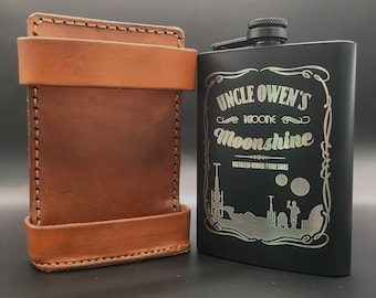 Leather Belt Flask Holder