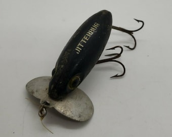 Leurre Vintage Fred Arbogast Jitterbug – Akron Ohio – Vert – Pêche Freshwater