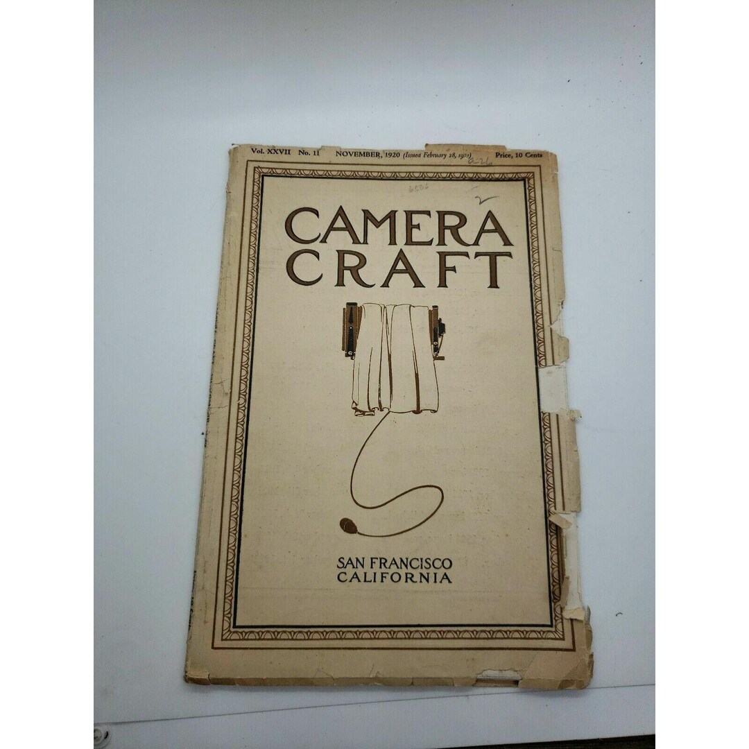 Antique Original Art Deco Camera Craft Magazine 1920 Advertising ...