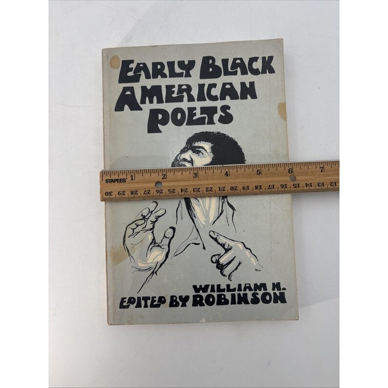 vintage 1969 early black american poets robinson, william h 1st ed. paperback image 3