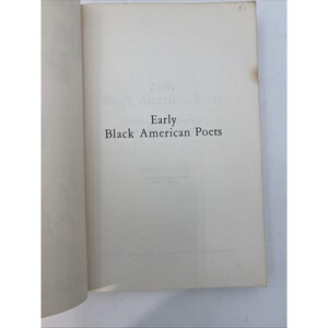 vintage 1969 early black american poets robinson, william h 1st ed. paperback image 4