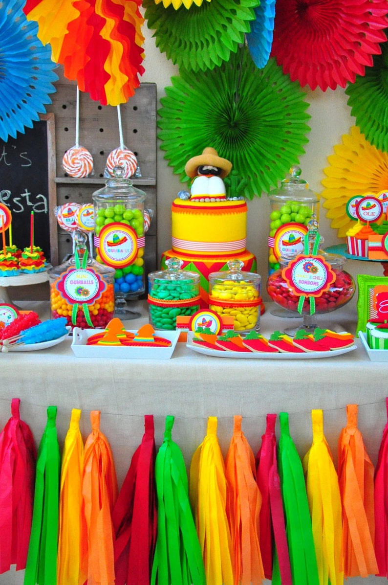Tissue Paper FiestaTassel Garland Fiesta//Mexico//Parties Etsy