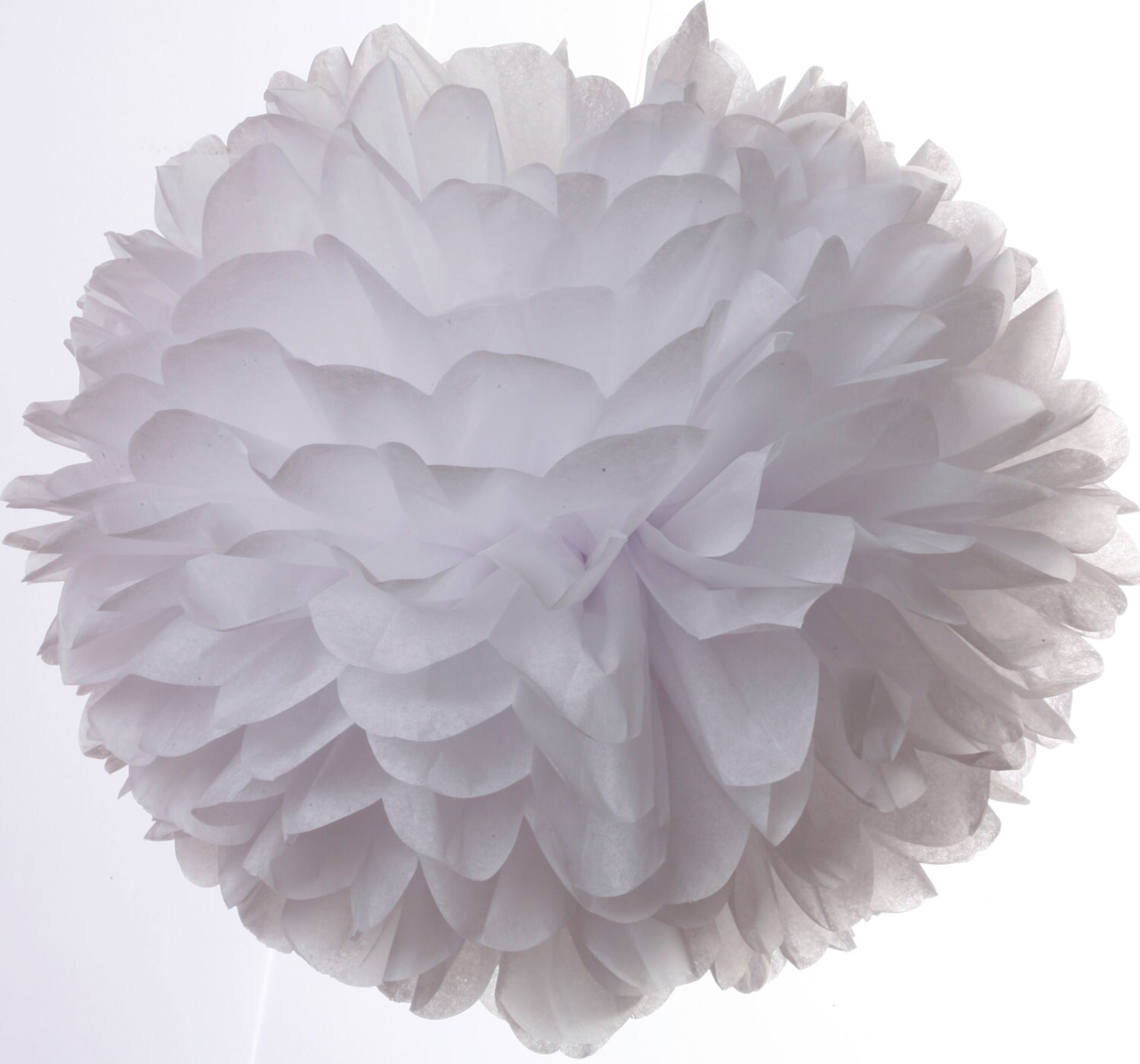 White 1 Large Tissue Paper Pom Poms Etsy