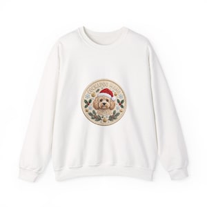 Cockapoo Mama Christmas Sweatshirt | Faux-Embroidered Dog Holiday Sweater