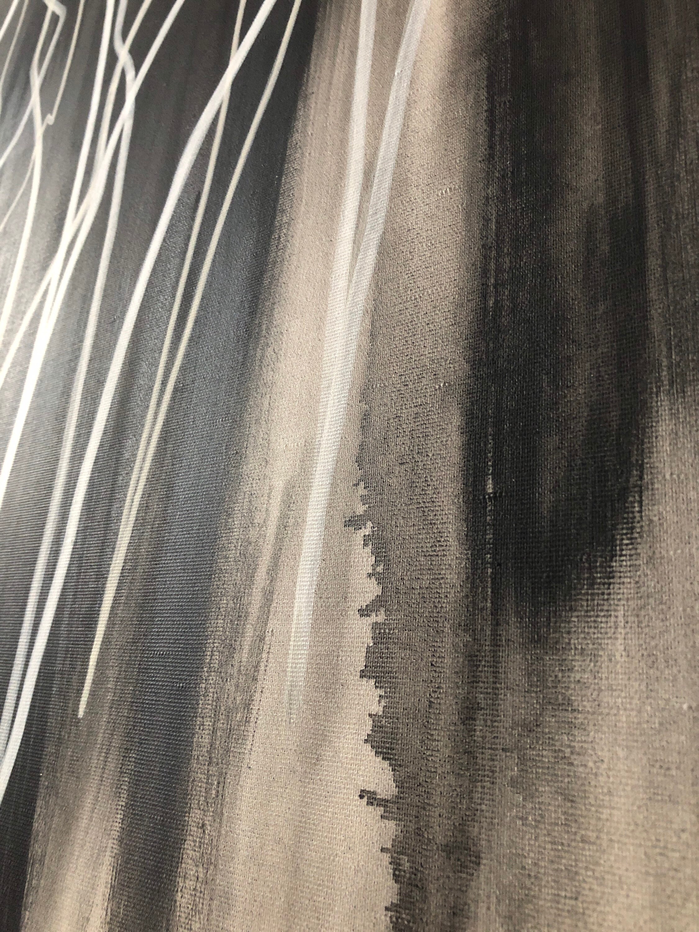 BLACK AND WHITE Abstract Painting Extra Large Wall Art Black White ...