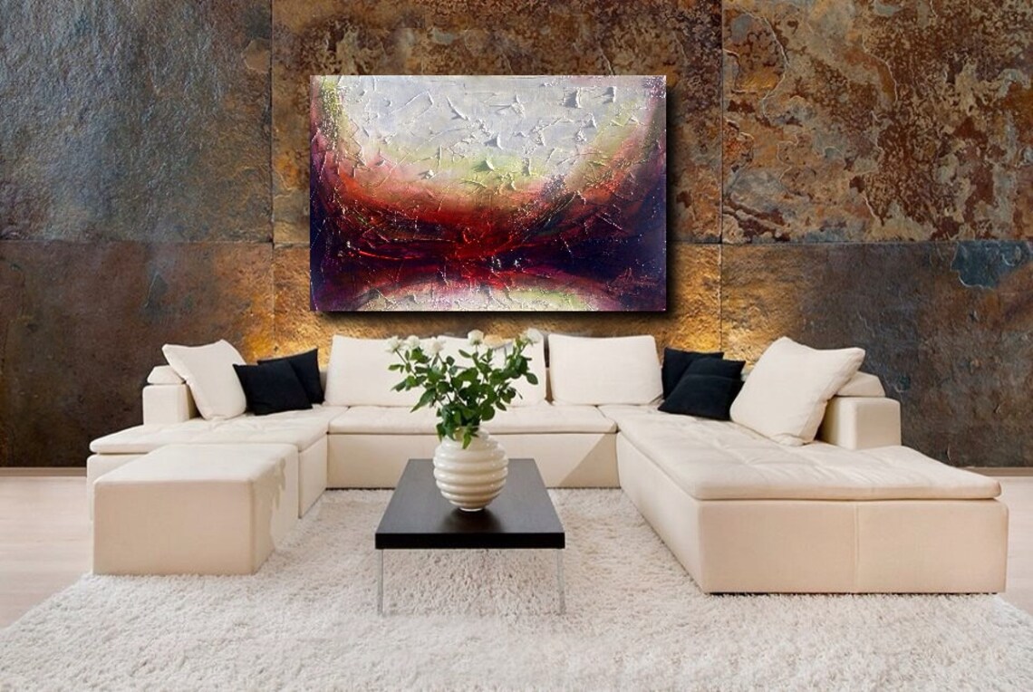 Large Acrylic Painting Abstract Wall Art Abstract Canvas Etsy